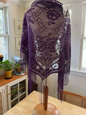Purple Piano Shawl Wrap NWT